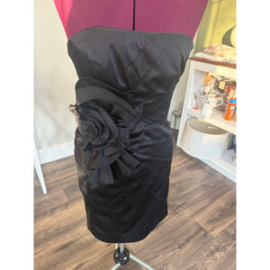 White House Black Market Black Satin Formal Cocktail 2